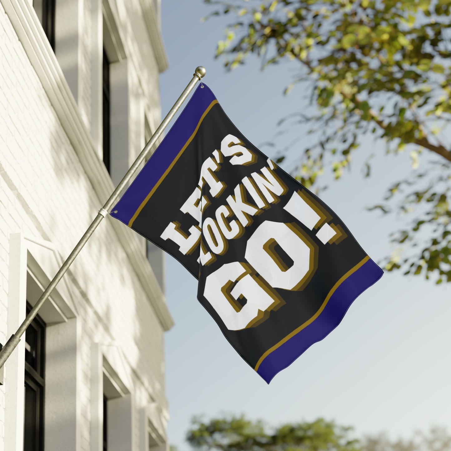 Flag - Raven's Let's Flockin' Go Fan Flag