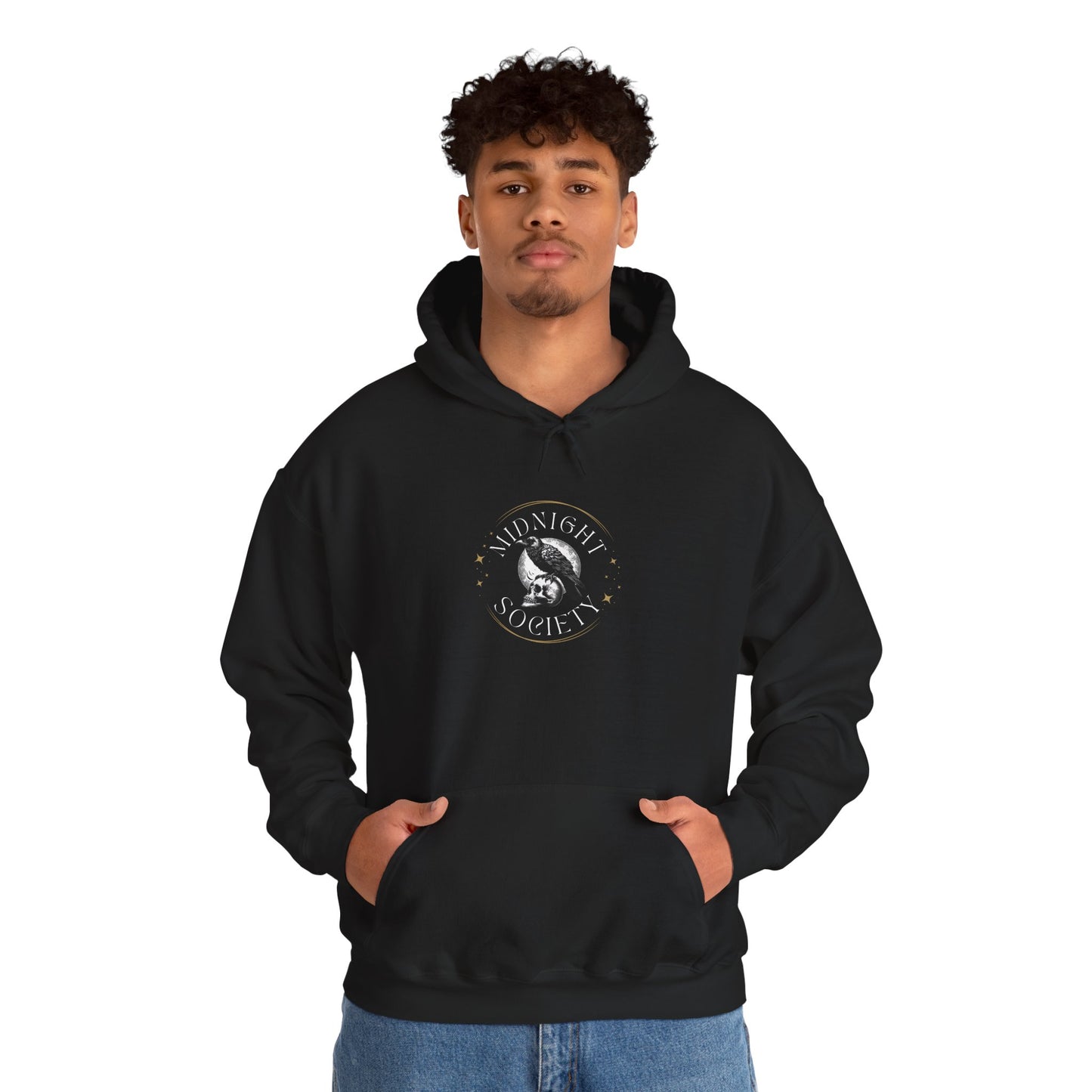 Midnight Society Hoodie | Gothic Spooky Season Cozy UNISEX Pullover, Perfect for Casual Wear, Gifts, Halloween, or Cozy Evenings