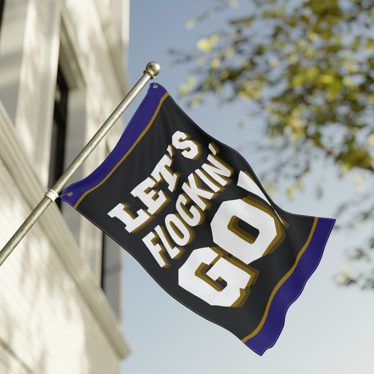 Flag - Raven's Let's Flockin' Go Fan Flag