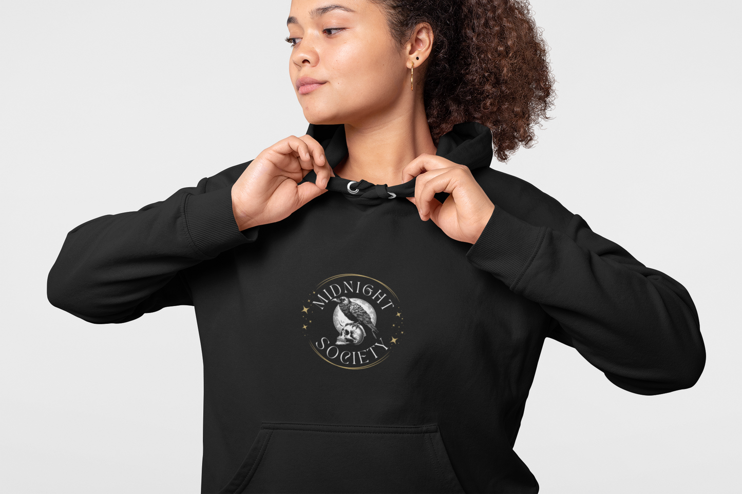 Midnight Society Hoodie | Gothic Spooky Season Cozy UNISEX Pullover, Perfect for Casual Wear, Gifts, Halloween, or Cozy Evenings