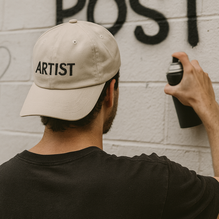 Artist Embroidered Dad Hat – Minimalist Creative Gift