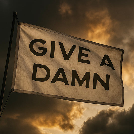 Give A Damn Flag – Vintage-Inspired Banner for People Who Still Care