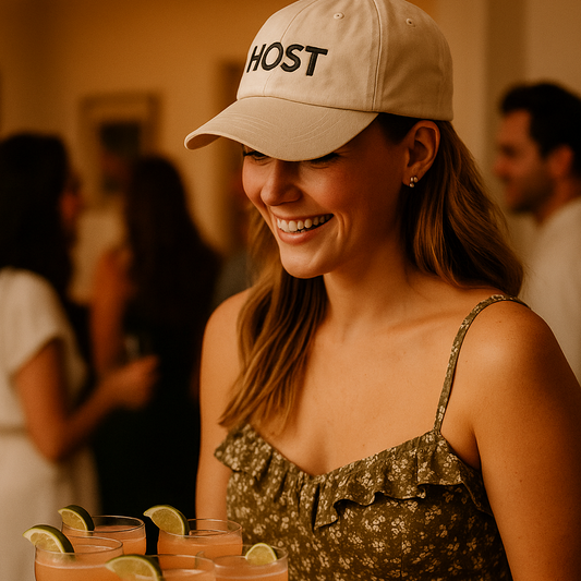 Host Embroidered Dad Hat – Hospitality & Event Humor Cap