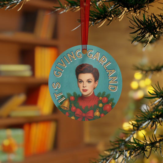 Judy Garland Christmas Ornament, Retro Portrait, Holiday Decoration