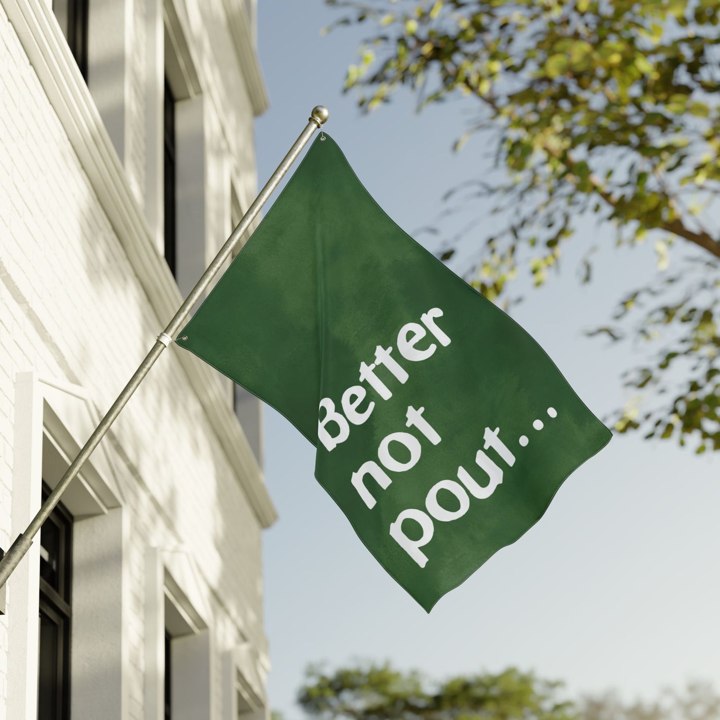 Better Not Pout — Vertical Christmas Porch Flag (36"×60")