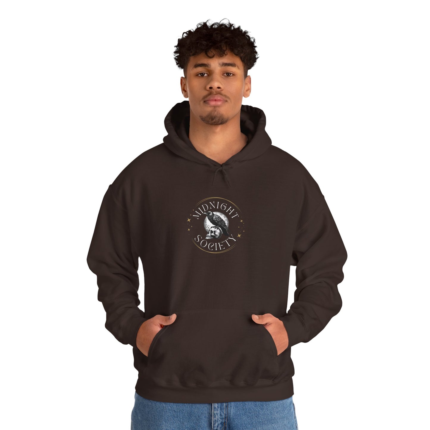 Midnight Society Hoodie | Gothic Spooky Season Cozy UNISEX Pullover, Perfect for Casual Wear, Gifts, Halloween, or Cozy Evenings