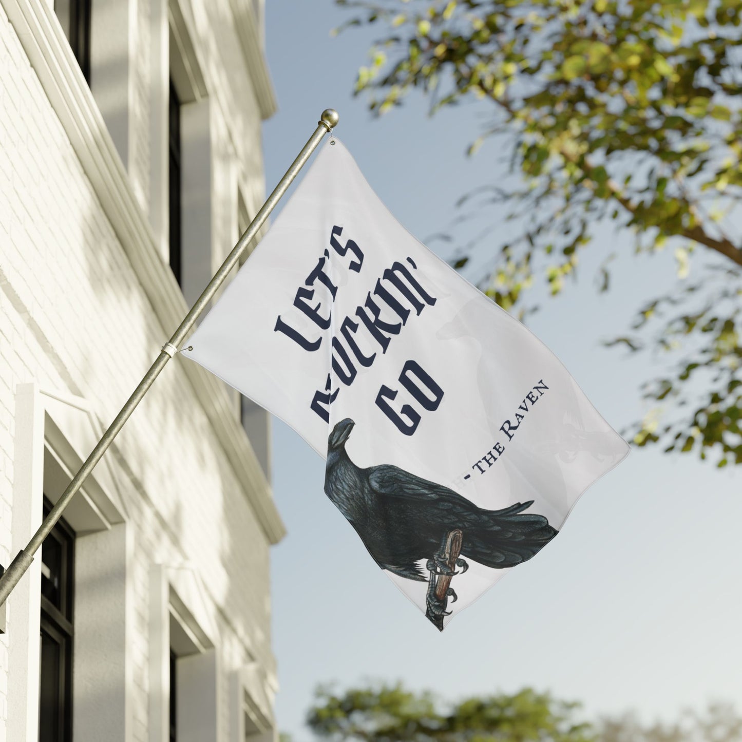 “Let’s Flockin’ Go” Baltimore Fan Flag – Ravens Wall Banner, Unique Gift