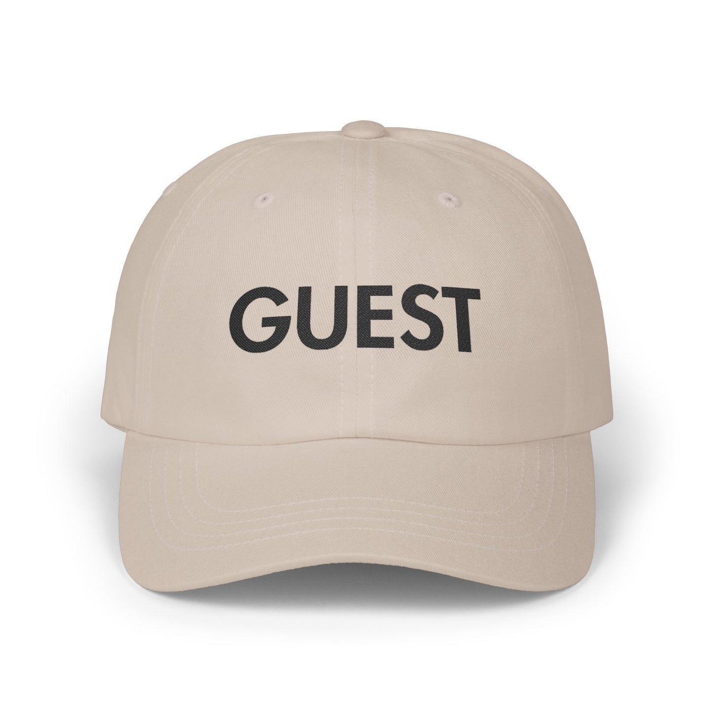 Guest Embroidered Dad Hat – Hospitality Humor Cap