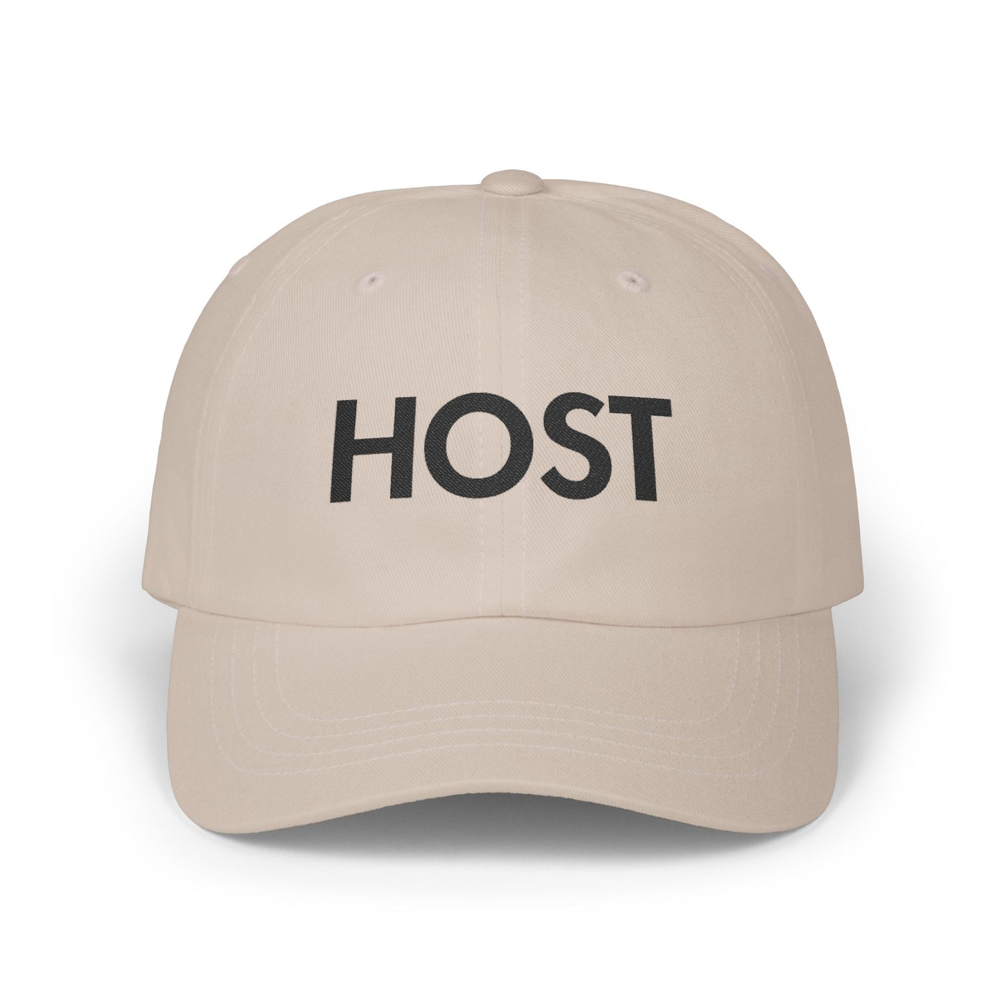 Host Embroidered Dad Hat – Hospitality & Event Humor Cap