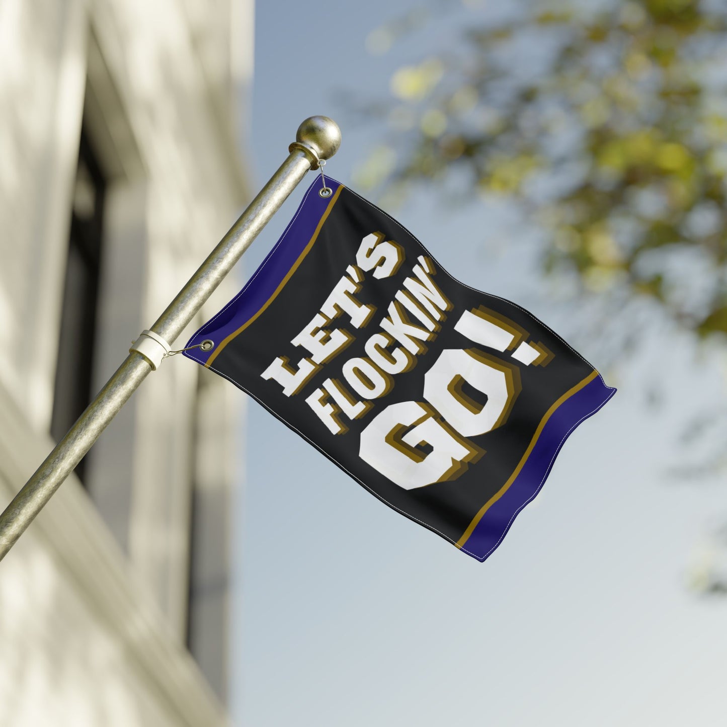 Flag - Raven's Let's Flockin' Go Fan Flag